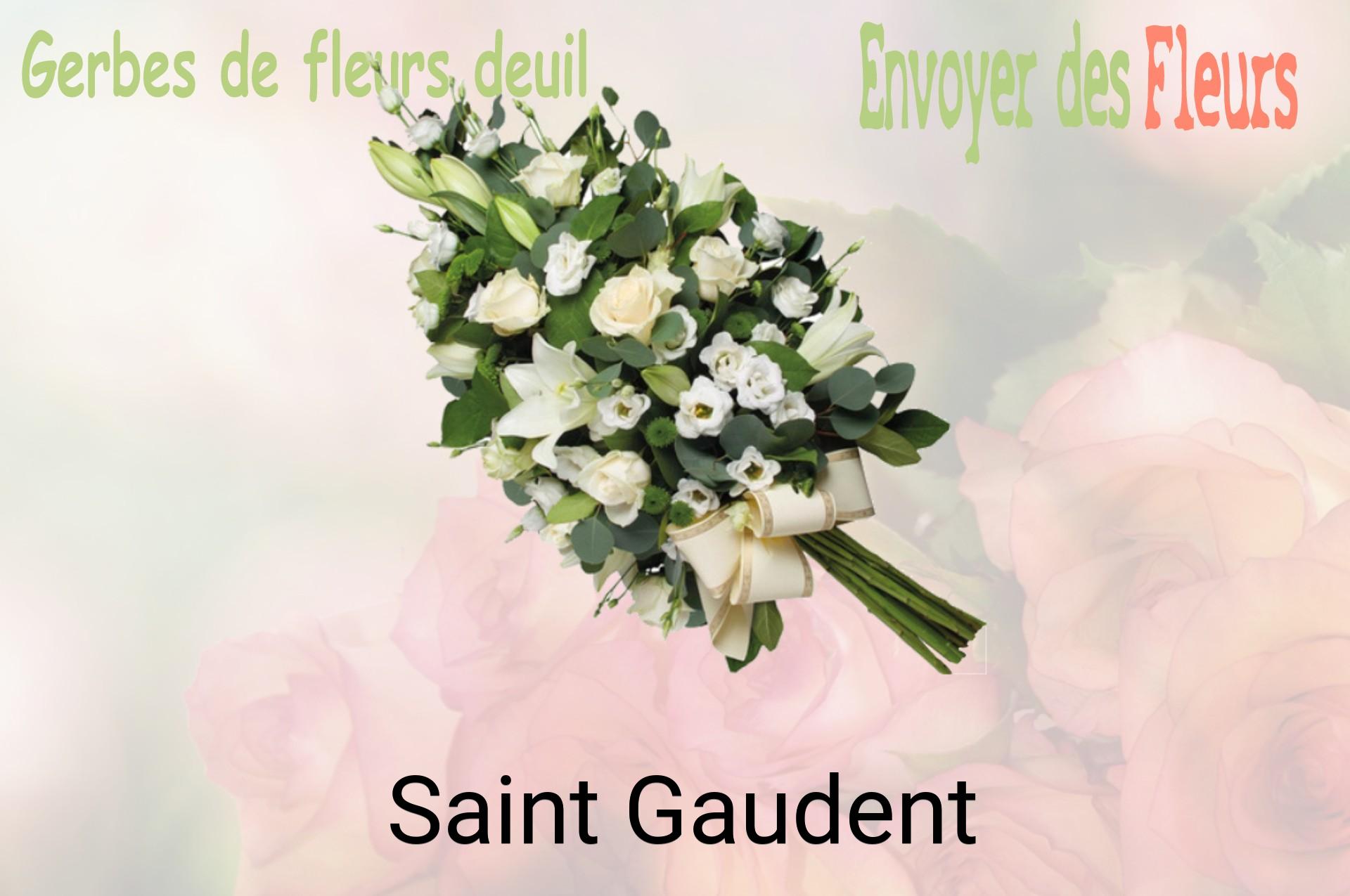 Gerbe de fleurs de deuil livrée à Saint-Gaudent